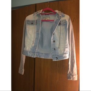 Hooded denim jacket